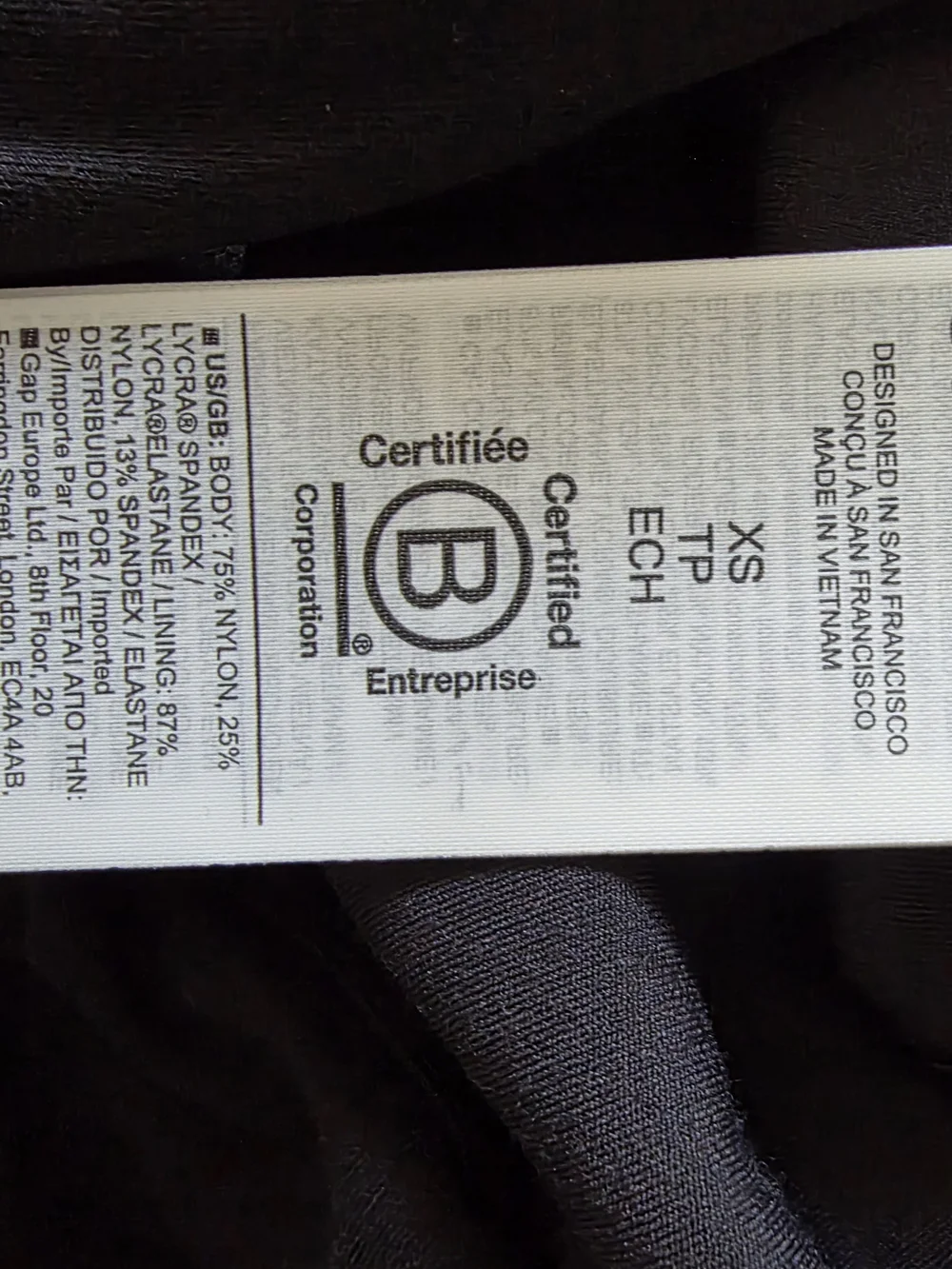 NWT Athleta Salutation Bodysuit / Onesie - Powervita - XS - Picture 7 of 7